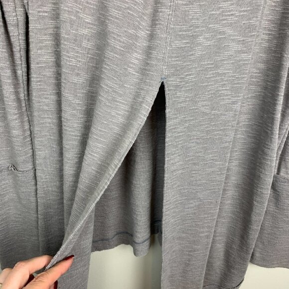 We the Free Taupe Heavy Knit Split Back Oversized Turtleneck Top Small - Picture 8 of 8